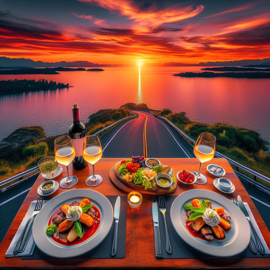 Ao cair da noite, o roteiro para o sul se transforma em…